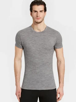 Outlet Rewoolution ADARA - t-shirt in merino mesh 180 gr  per uomo in colore grigio
