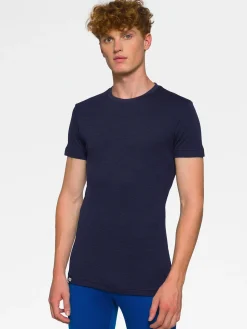 Hot Rewoolution ADARA - t-shirt in merino mesh 180 gr  per uomo in colore blu