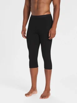 Outlet Rewoolution ALAMAK - leggings in merino mesh 180 gr  per uomo in colore nero