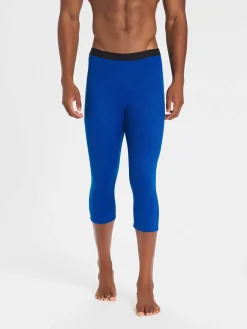 Hot Rewoolution ALAMAK - leggings in merino mesh 180 gr per uomo in colore blu