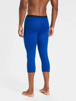 Hot Rewoolution ALAMAK - leggings in merino mesh 180 gr  per uomo in colore blu