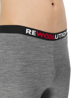 Clearance Rewoolution ALAMAK - leggings in merino mesh 180 gr  per uomo in colore grigio
