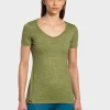 New Rewoolution ALEXANDRIA - t-shirt in merino jersey 140 gr  per donna in colore verde