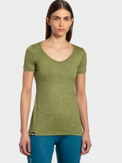 New Rewoolution ALEXANDRIA - t-shirt in merino jersey 140 gr  per donna in colore verde