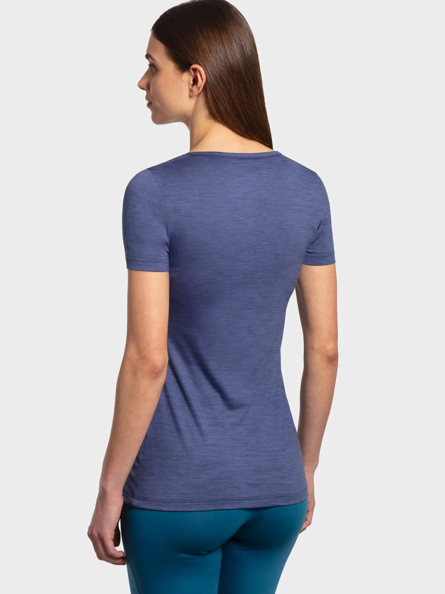 Hot Rewoolution ALEXANDRIA - t-shirt in merino jersey 140 gr per donna in colore blu