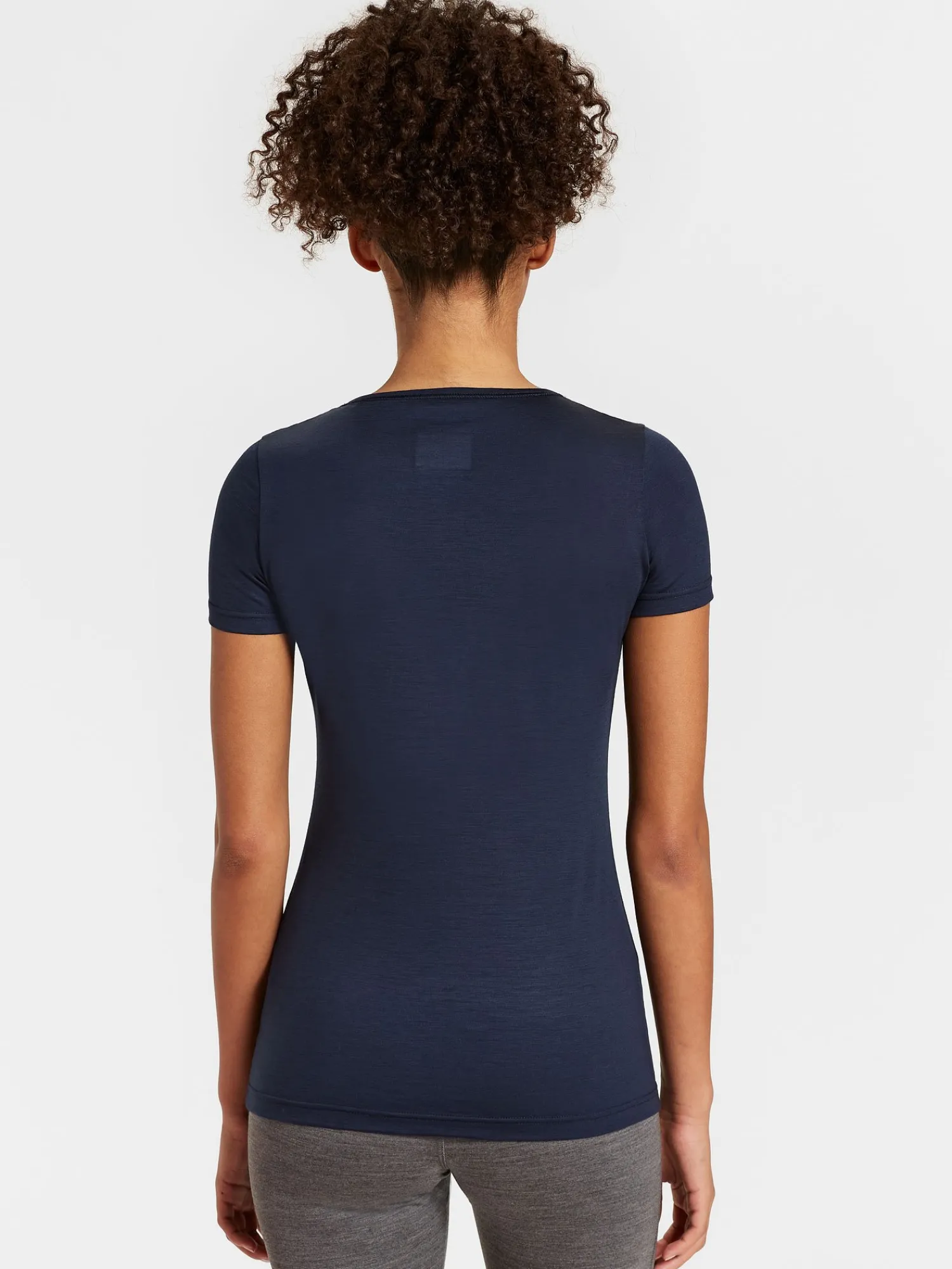 New Rewoolution ALEXANDRIA - t-shirt in merino jersey 140 gr per donna in colore blu