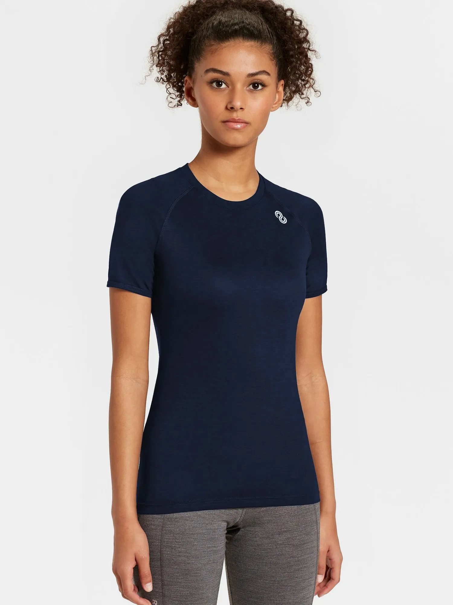 Discount Rewoolution ALI - t-shirt in merino jersey 190 gr per donna in colore blu