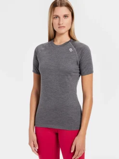 Hot Rewoolution ALI - t-shirt in merino jersey 190 gr per donna in colore grigio