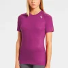 Discount Rewoolution ALI - t-shirt in merino jersey 190 gr per donna in colore viola