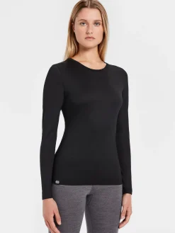 Sale Rewoolution BERRY - t-shirt in merino jersey 140 gr  per donna in colore nero