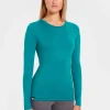 Best Rewoolution BERRY - t-shirt in merino jersey 140 gr  per donna in colore verde