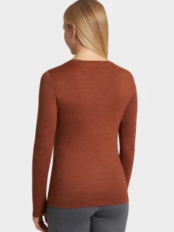 Discount Rewoolution BERRY - t-shirt in merino jersey 140 gr  per donna in colore arancione