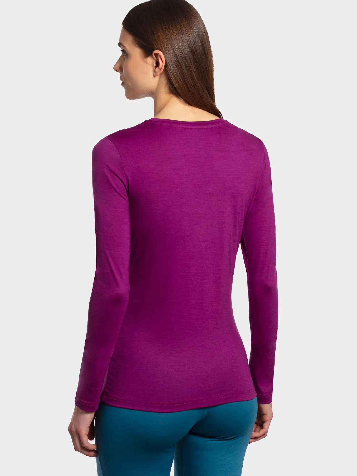 Fashion Rewoolution BERRY - t-shirt in merino jersey 140 gr per donna in colore viola