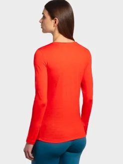 New Rewoolution BERRY - t-shirt in merino jersey 140 gr  per donna in colore arancione