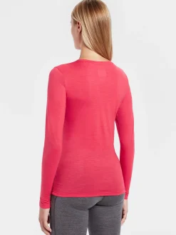 Clearance Rewoolution BERRY - t-shirt in merino jersey 140 gr  per donna in colore rosa