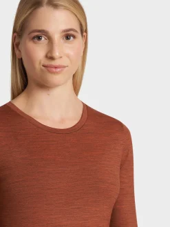 Discount Rewoolution BERRY - t-shirt in merino jersey 140 gr  per donna in colore arancione