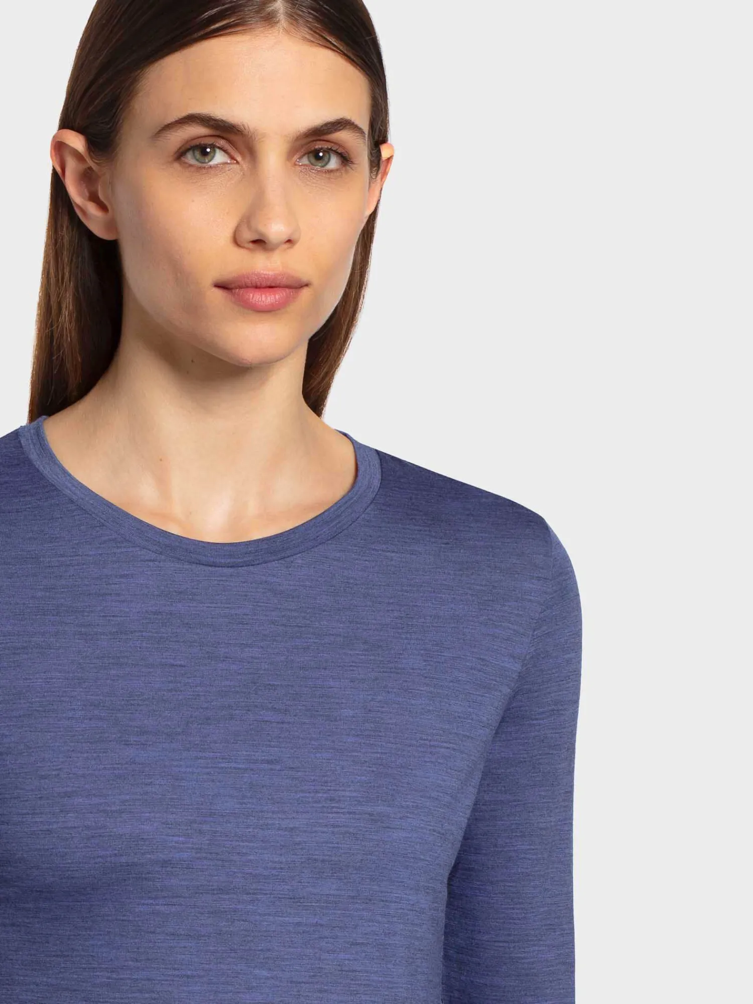 Online Rewoolution BERRY - t-shirt in merino jersey 140 gr per donna in colore blu
