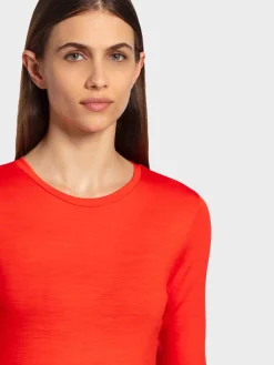 New Rewoolution BERRY - t-shirt in merino jersey 140 gr per donna in colore arancione
