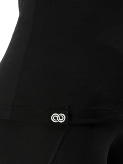 Sale Rewoolution BERRY - t-shirt in merino jersey 140 gr  per donna in colore nero