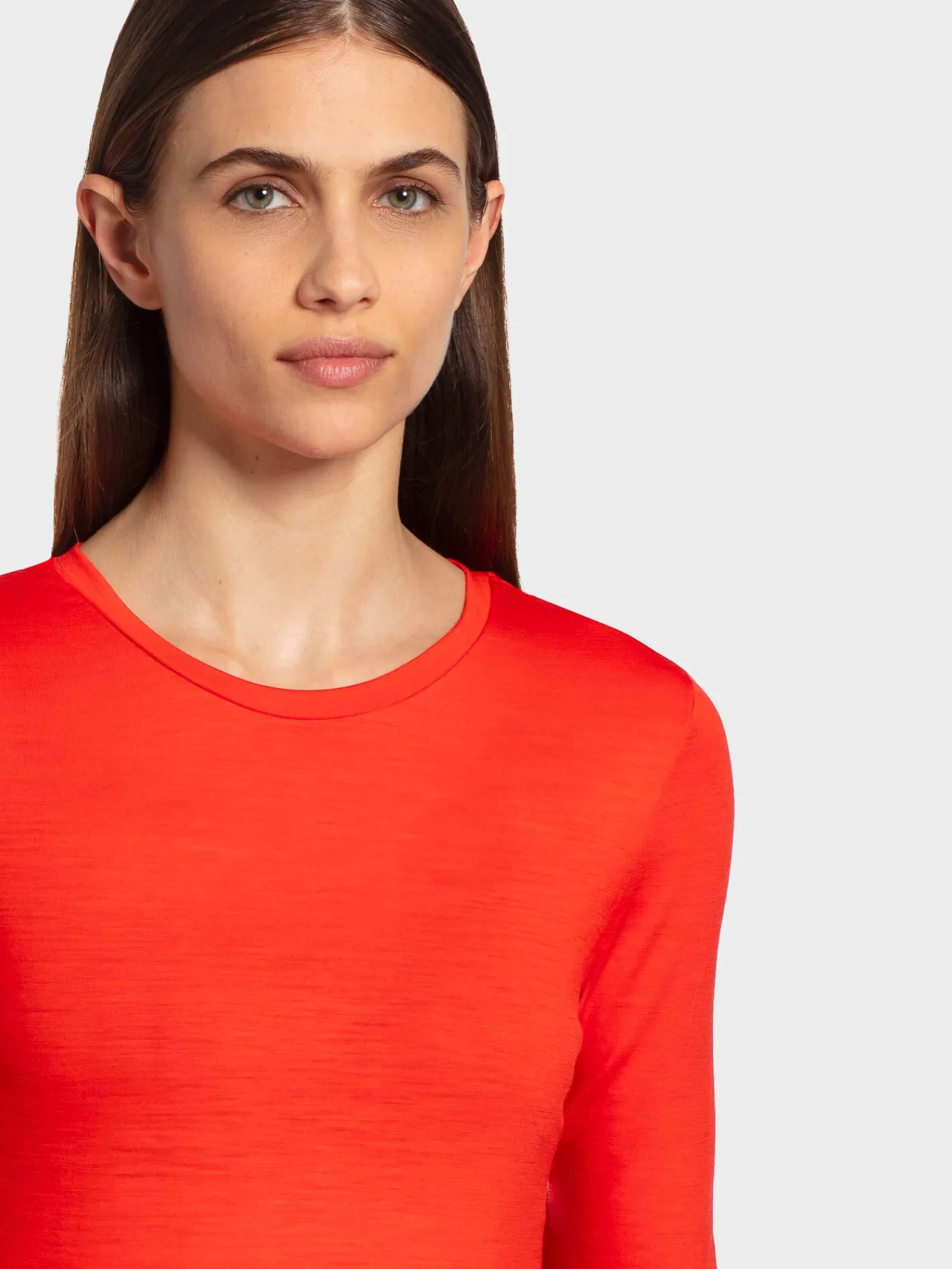 New Rewoolution BERRY - t-shirt in merino jersey 140 gr per donna in colore arancione
