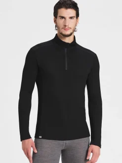 Hot Rewoolution CASTOR - felpa in merino mesh 180 gr  per uomo in colore nero