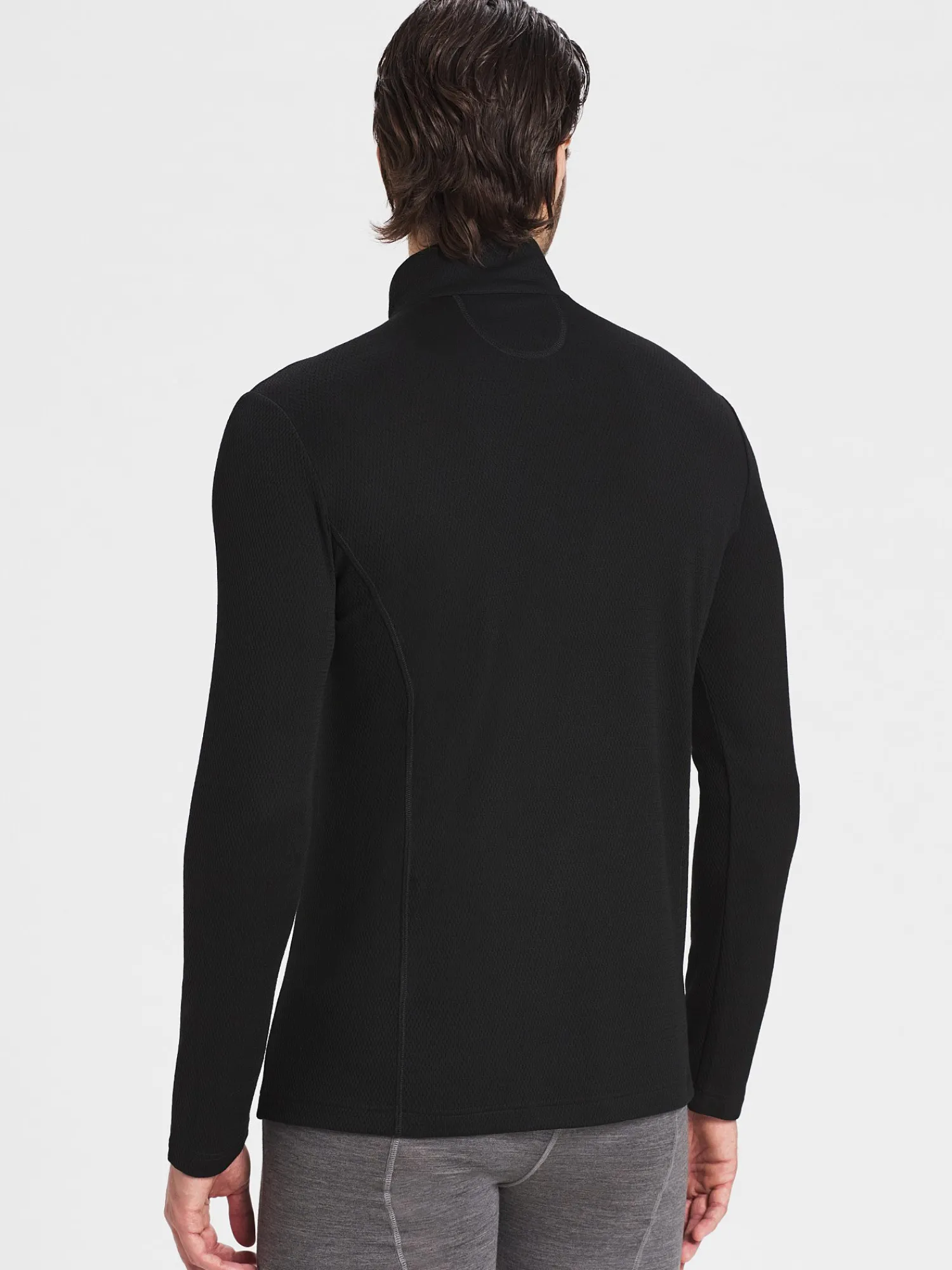Hot Rewoolution CASTOR - felpa in merino mesh 180 gr per uomo in colore nero