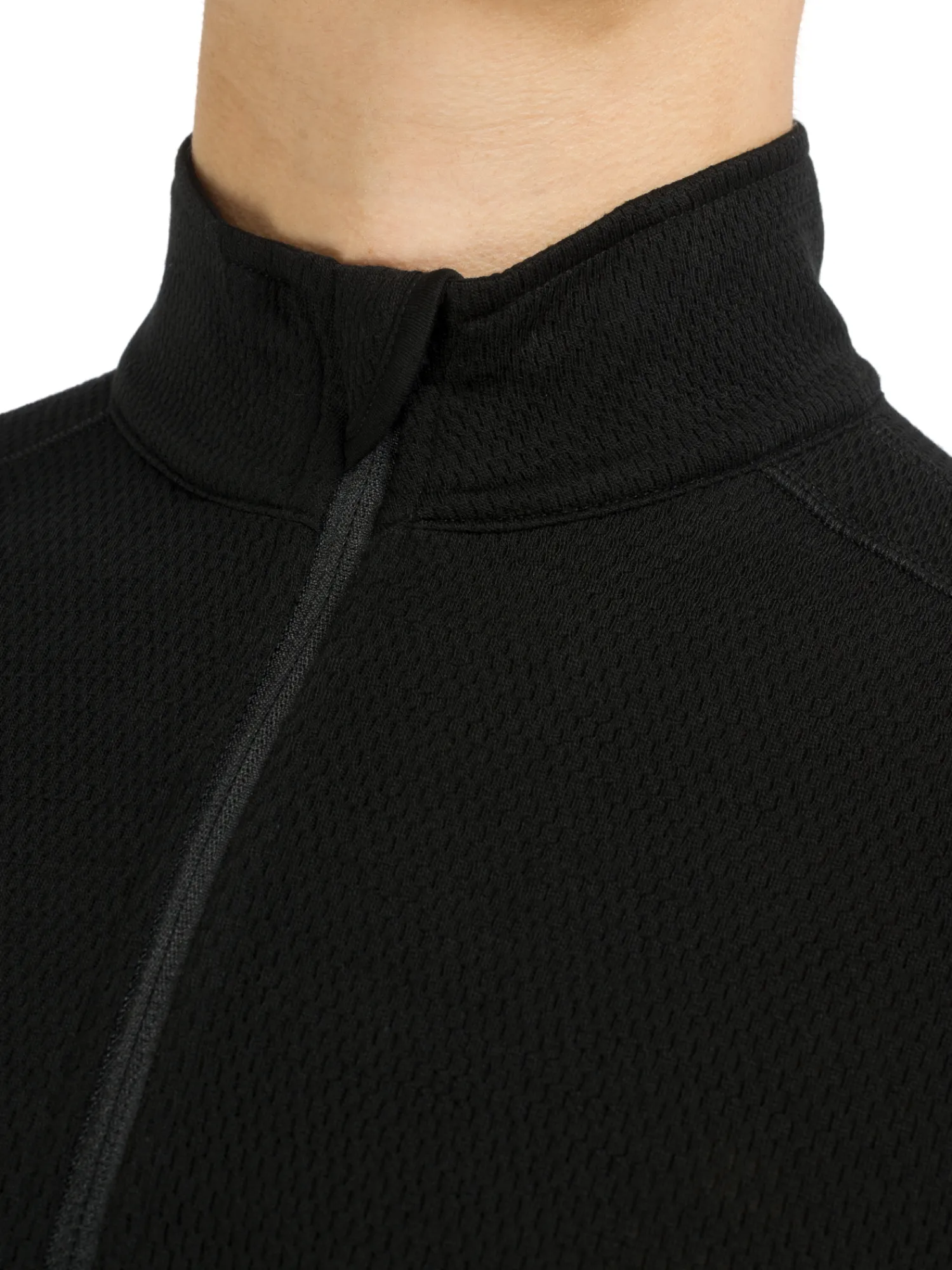 Hot Rewoolution CASTOR - felpa in merino mesh 180 gr per uomo in colore nero