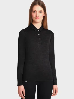 Fashion Rewoolution CHEERFUL - polo in  merino jersey 190 gr 190 gr per donna in colore nero