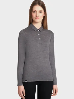 Sale Rewoolution CHEERFUL - polo in  merino jersey 190 gr 190 gr per donna in colore grigio