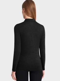 Fashion Rewoolution CHEERFUL - polo in  merino jersey 190 gr 190 gr per donna in colore nero