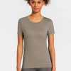 Hot Rewoolution CHERRY - t-shirt in merino jersey 140 gr per donna in colore marrone