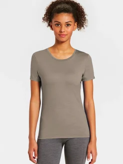 Hot Rewoolution CHERRY - t-shirt in merino jersey 140 gr per donna in colore marrone