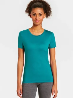 Hot Rewoolution CHERRY - t-shirt in merino jersey 140 gr per donna in colore verde