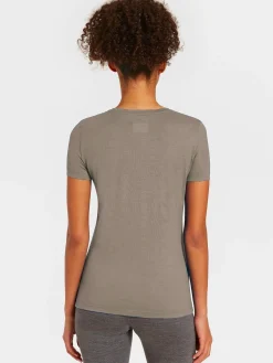 Hot Rewoolution CHERRY - t-shirt in merino jersey 140 gr per donna in colore marrone