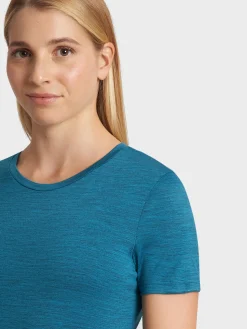 Sale Rewoolution CHERRY - t-shirt in merino jersey 140 gr per donna in colore blu