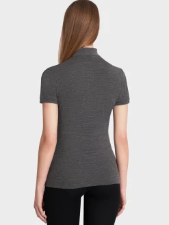 New Rewoolution CLEO - polo in 100% reda active® merino piquet 210 gr per donna in colore grigio