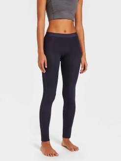 Hot Rewoolution COVER - leggings in merino mesh 180 gr per donna in colore blu