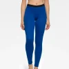Outlet Rewoolution COVER - leggings in merino mesh 180 gr  per donna in colore blu