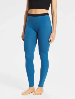 Discount Rewoolution COVER - leggings in merino mesh 180 gr per donna in colore blu