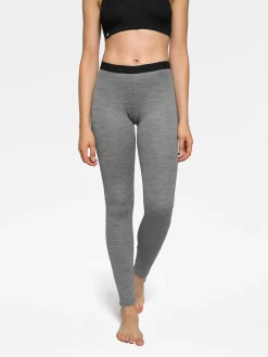 Outlet Rewoolution COVER - leggings in merino mesh 180 gr  per donna in colore grigio