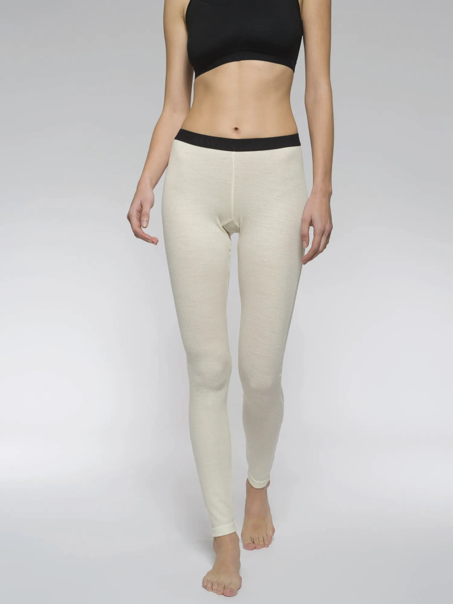 Sale Rewoolution COVER - leggings in merino mesh 180 gr per donna in colore bianco