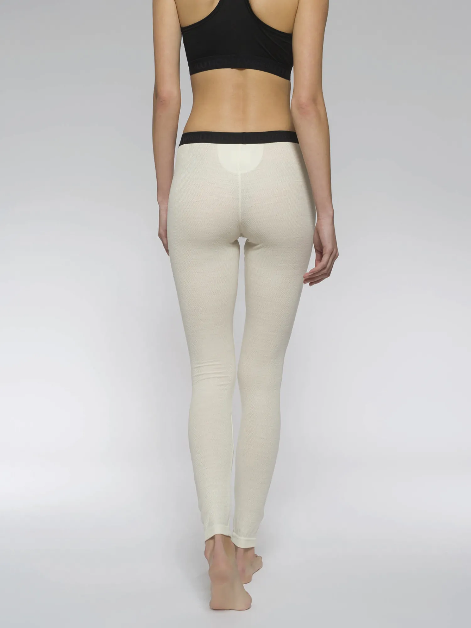 Sale Rewoolution COVER - leggings in merino mesh 180 gr per donna in colore bianco