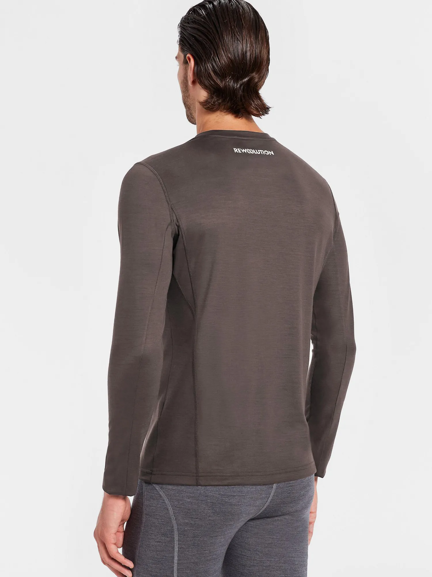 Online Rewoolution EXPLORER - t-shirt in merino jersey 190 gr per uomo in colore marrone