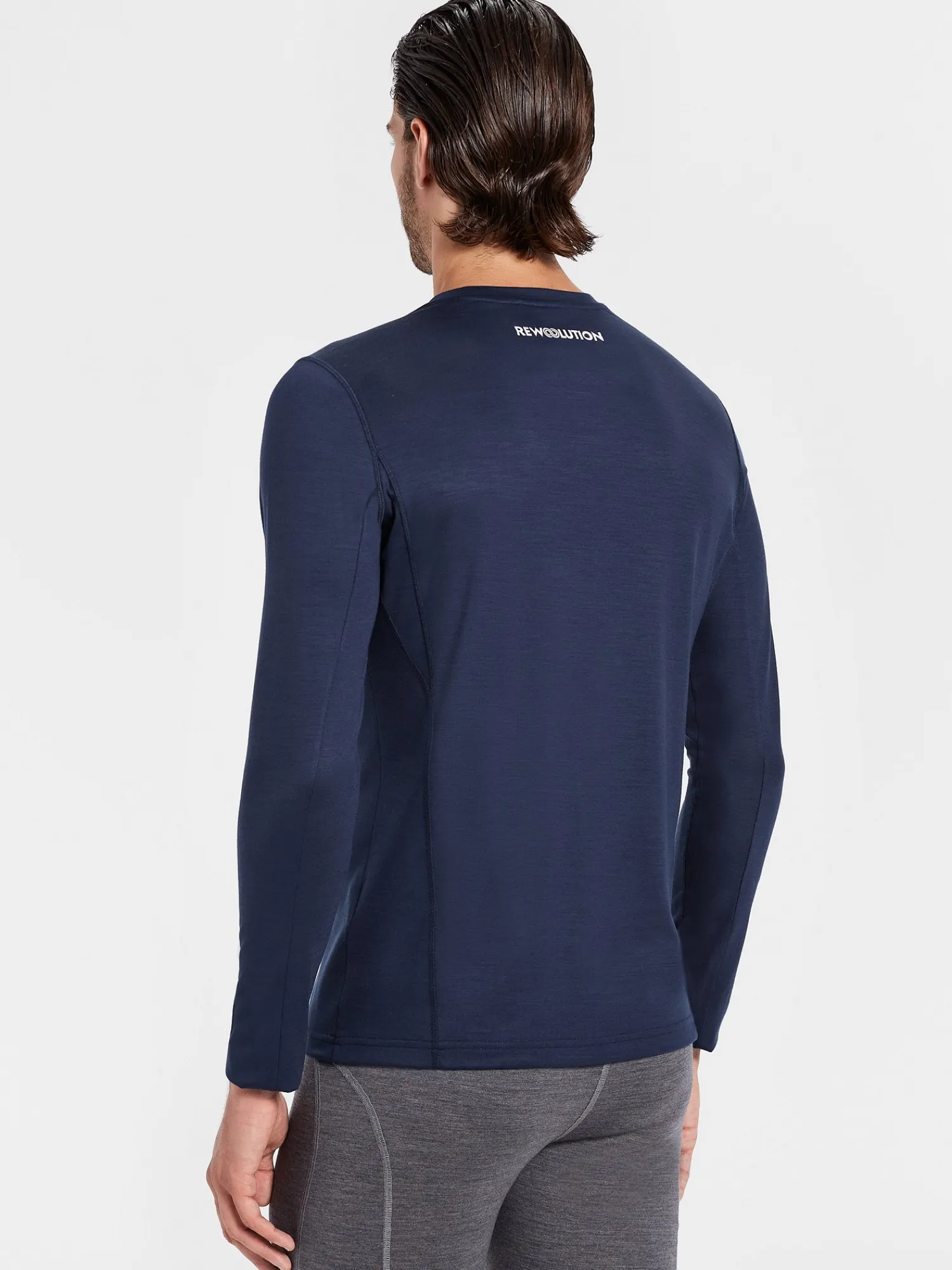 Discount Rewoolution EXPLORER - t-shirt in merino jersey 190 gr per uomo in colore blu
