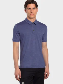 Best Rewoolution FLIP - polo in merino jersey 190 gr per uomo in colore blu