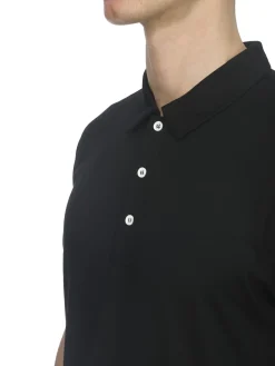 Online Rewoolution FLIP - polo in merino jersey 190 gr per uomo in colore nero