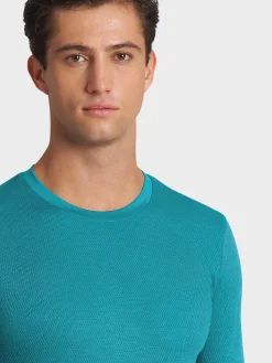Fashion Rewoolution FURUD - t-shirt in merino mesh 180 gr per uomo in colore verde