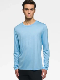Discount Rewoolution GRAB - t-shirt in merino jersey 140 gr  per uomo in colore blu