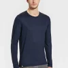 Online Rewoolution GRAB - t-shirt in merino jersey 140 gr  per uomo in colore blu