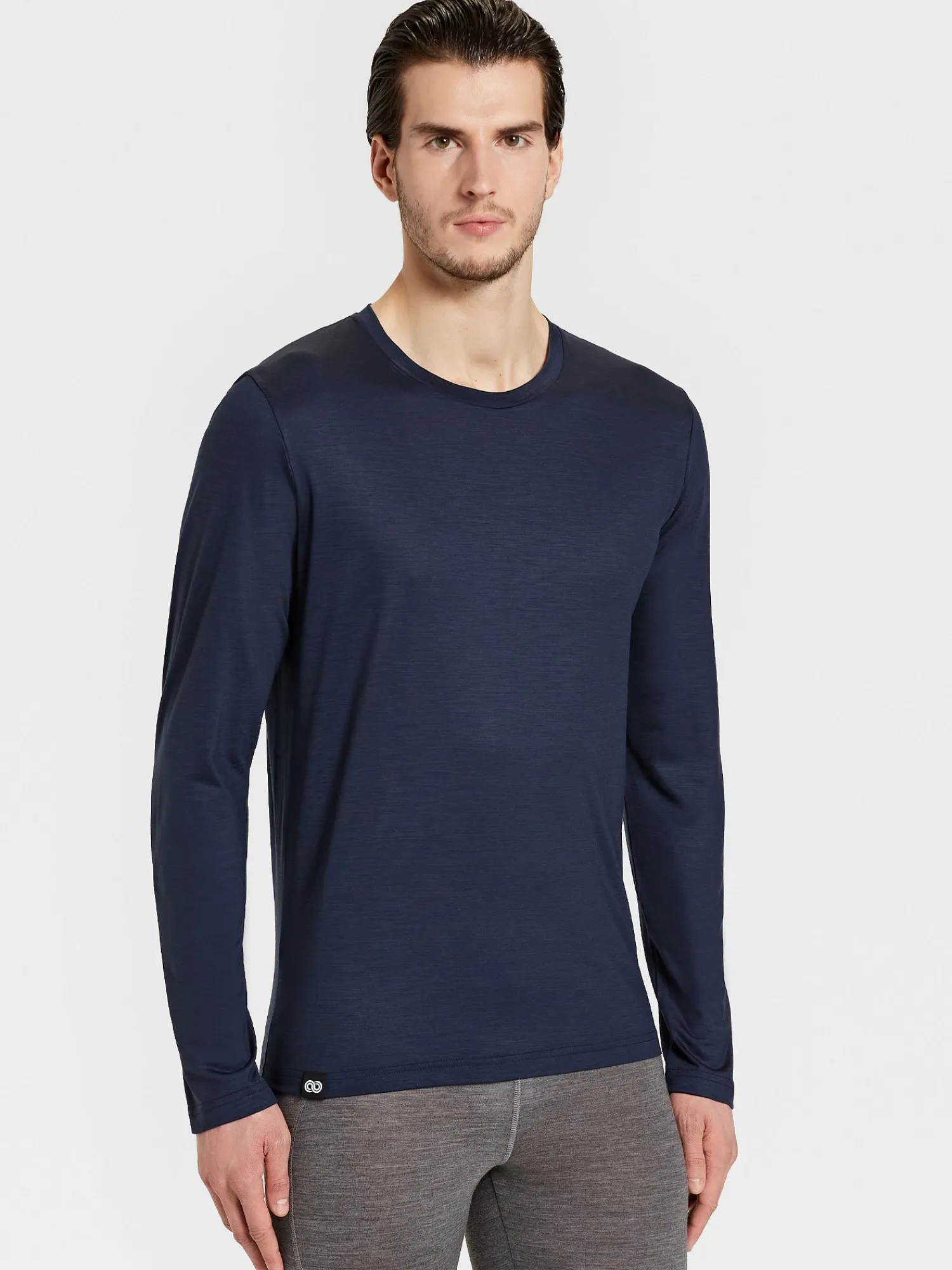 Online Rewoolution GRAB - t-shirt in merino jersey 140 gr per uomo in colore blu